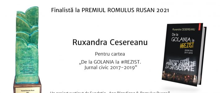 Ruxandra Cesereanu – finalistă – premiul Romulus Rusan 2021